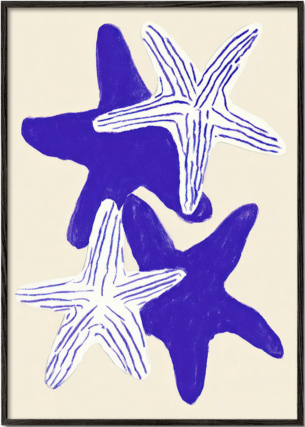 Seesterne in Indigo