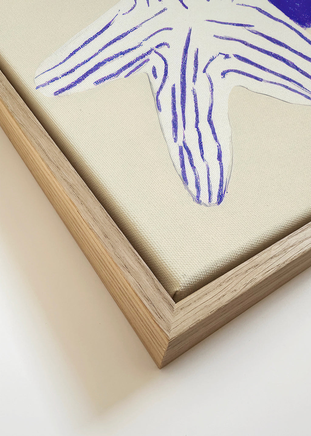 Indigo Starfish - Framed canvas detail