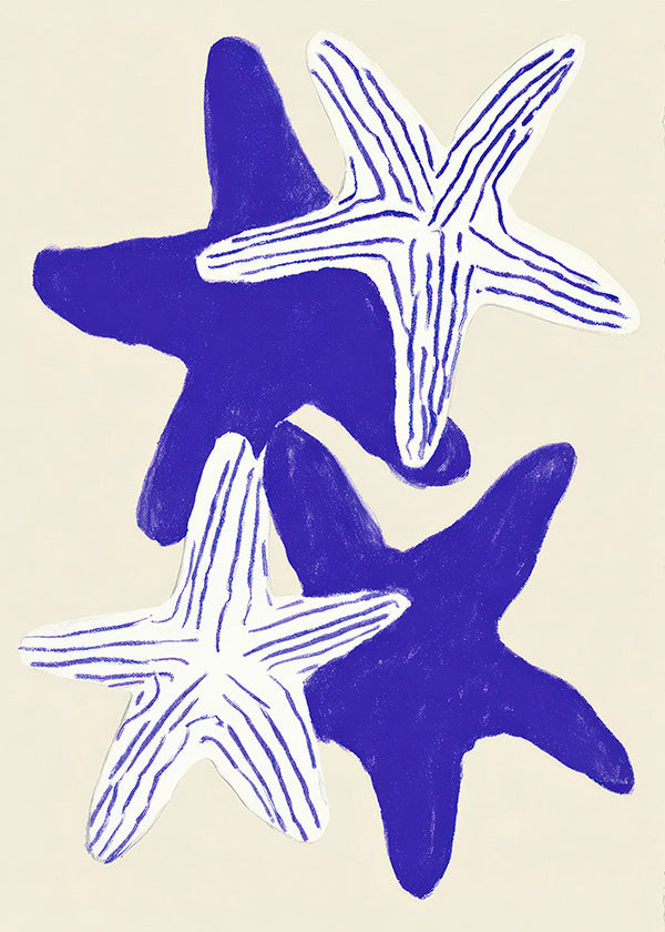 Seesterne in Indigo