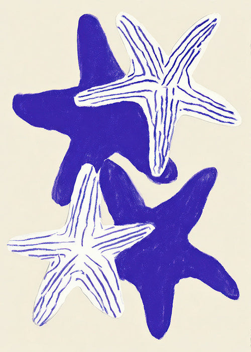 Seesterne in Indigo