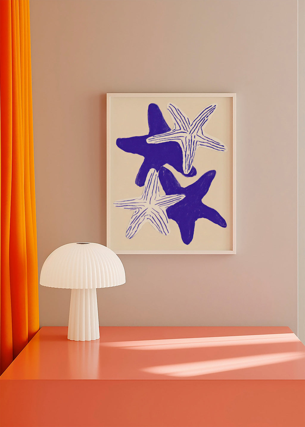Seesterne in Indigo