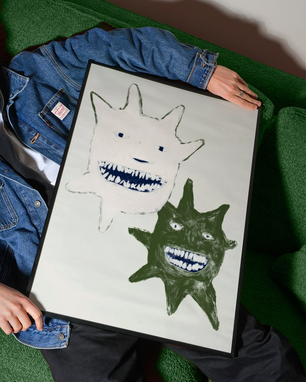 Twin Monsters - Framed poster detail