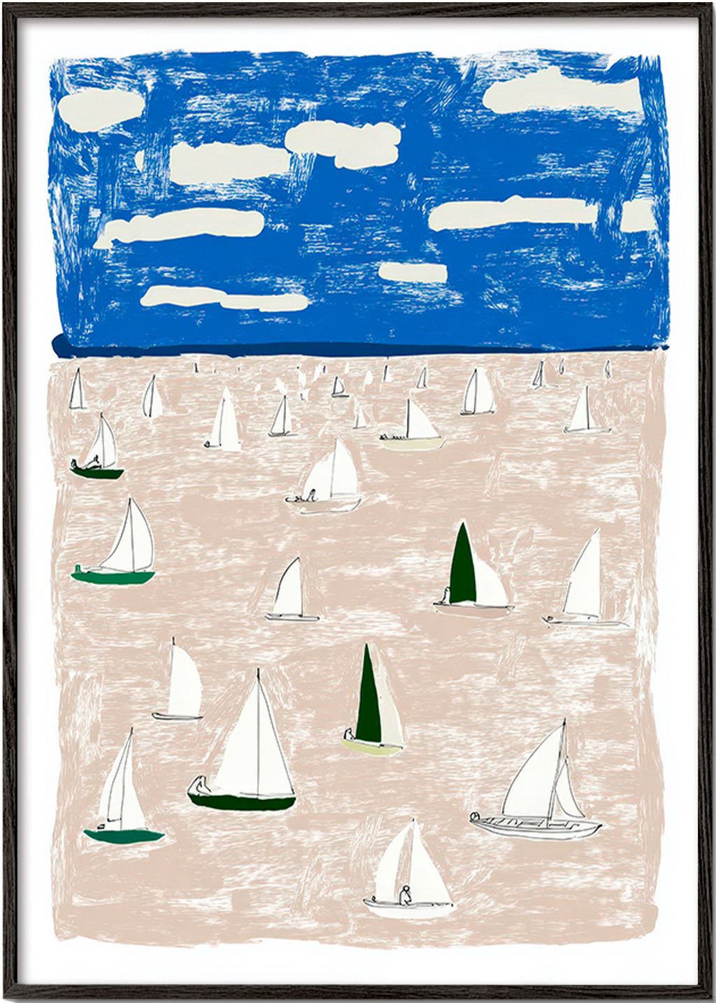 Landschaftskunst mit Segelbooten