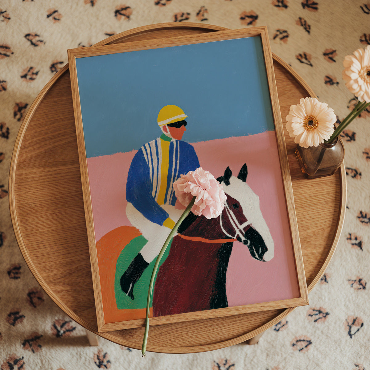 Polo Match - Framed poster in an interior