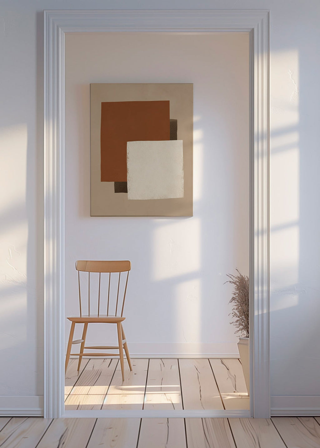 Geometrisches Bild in Erdtönen