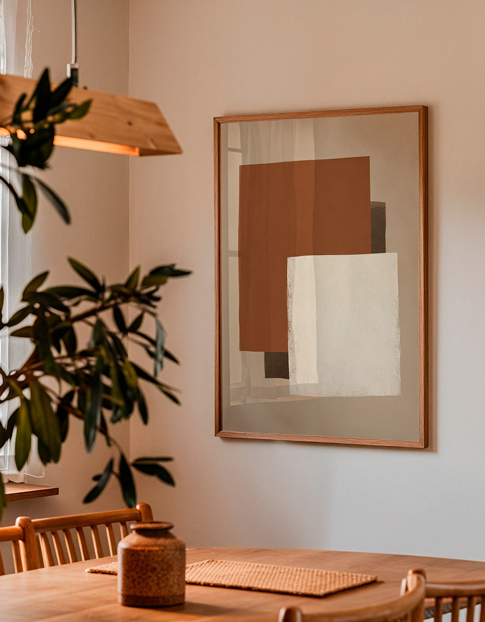 Geometrisches Bild in Erdtönen