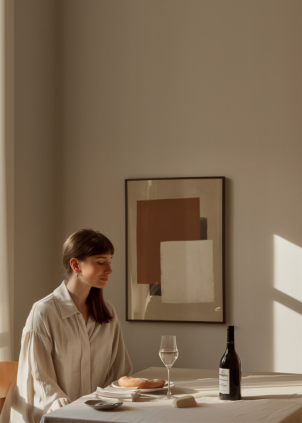 Clay Balance - Framed poster in an interior
