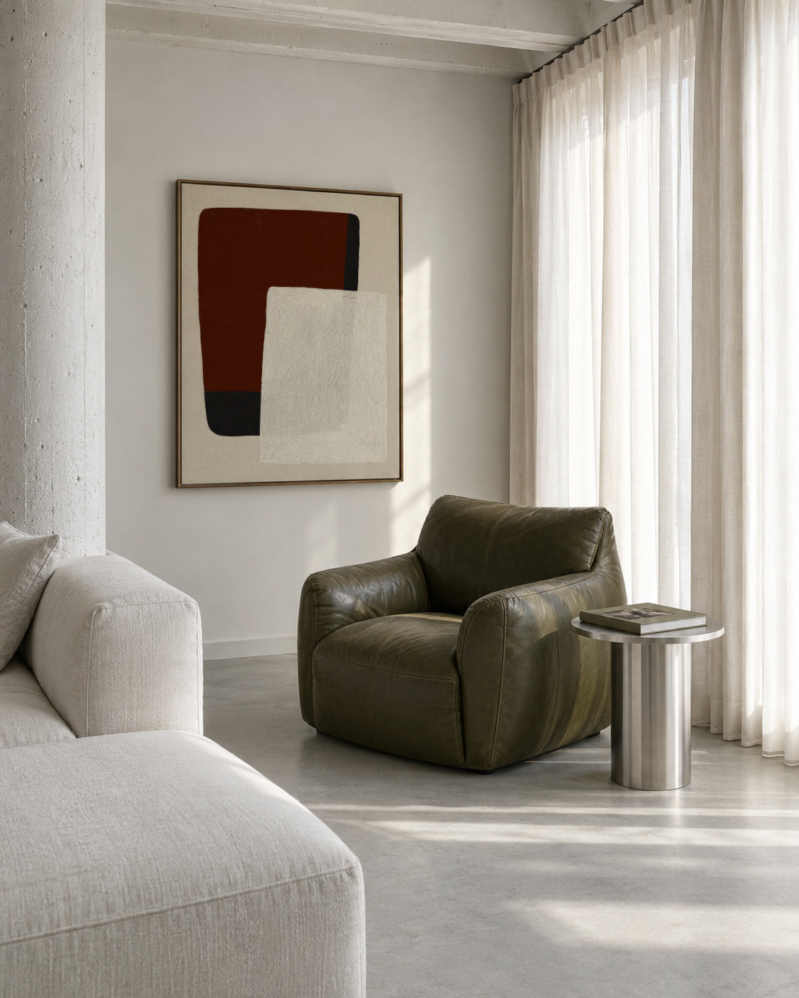 Paper Layers - Framed canvas in an interior