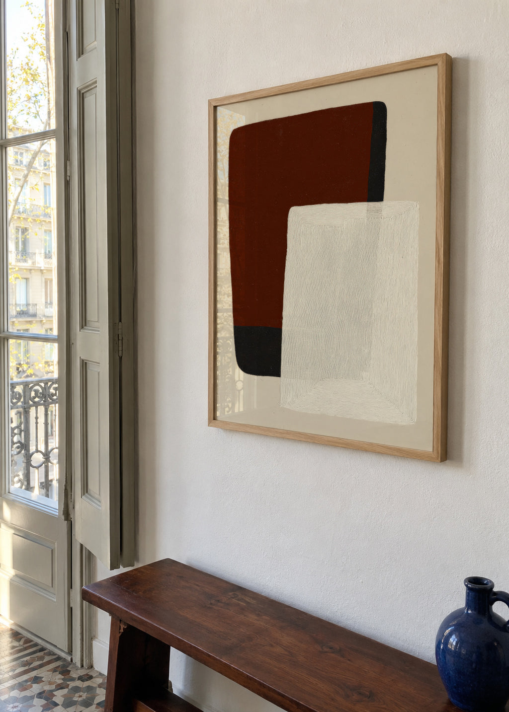 Paper Layers - Framed poster in an interior
