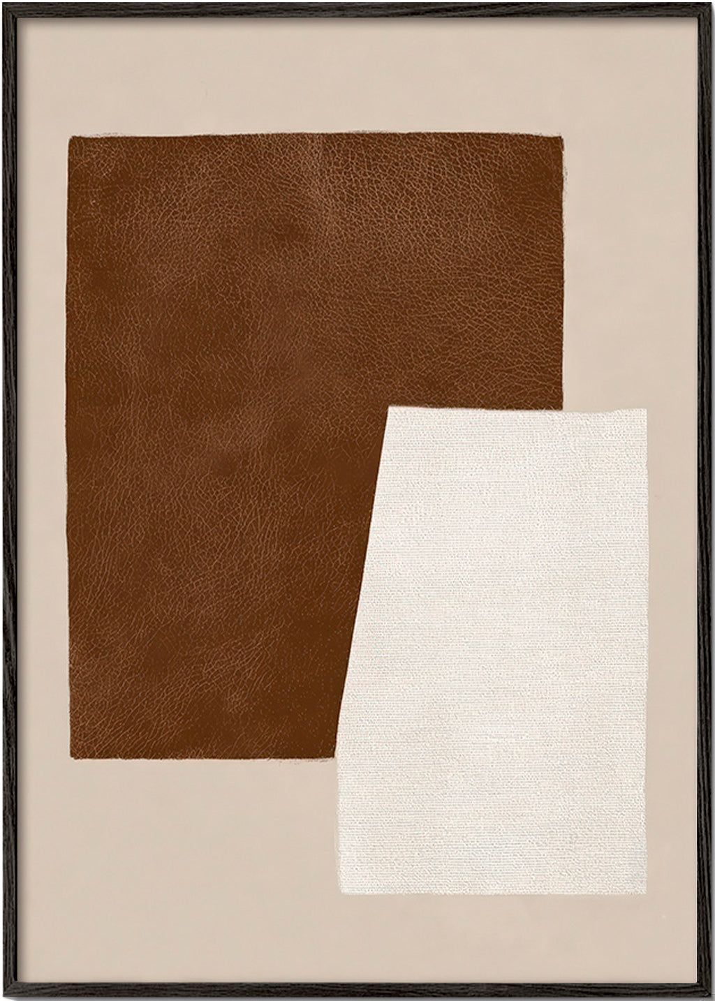 Abstraktes Bild mit brauner und cremefarbener Textur