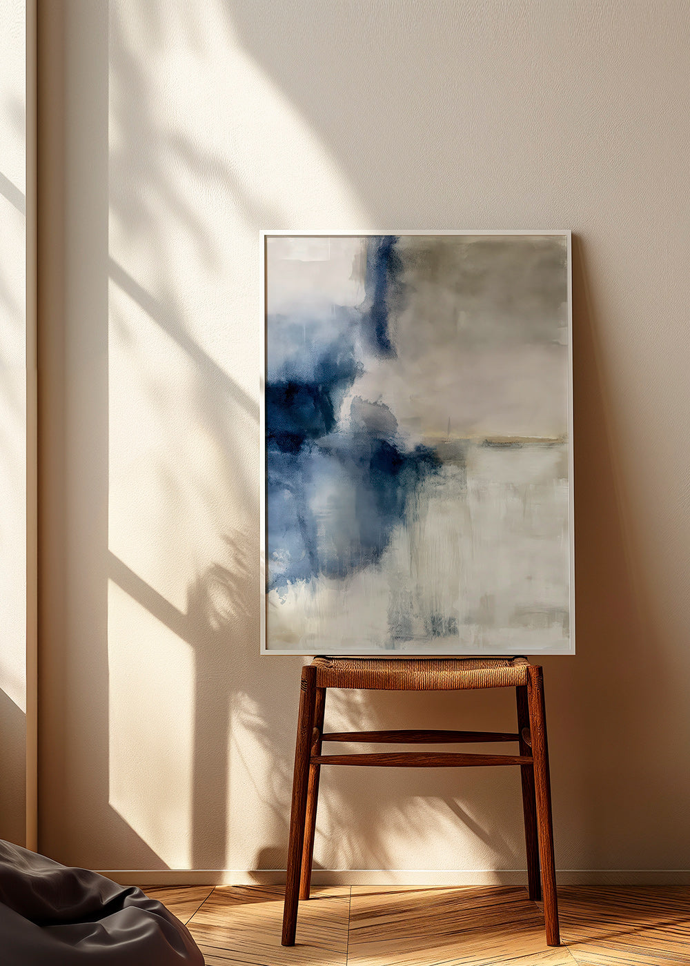 Abstraktes Bild Blaue Nebel