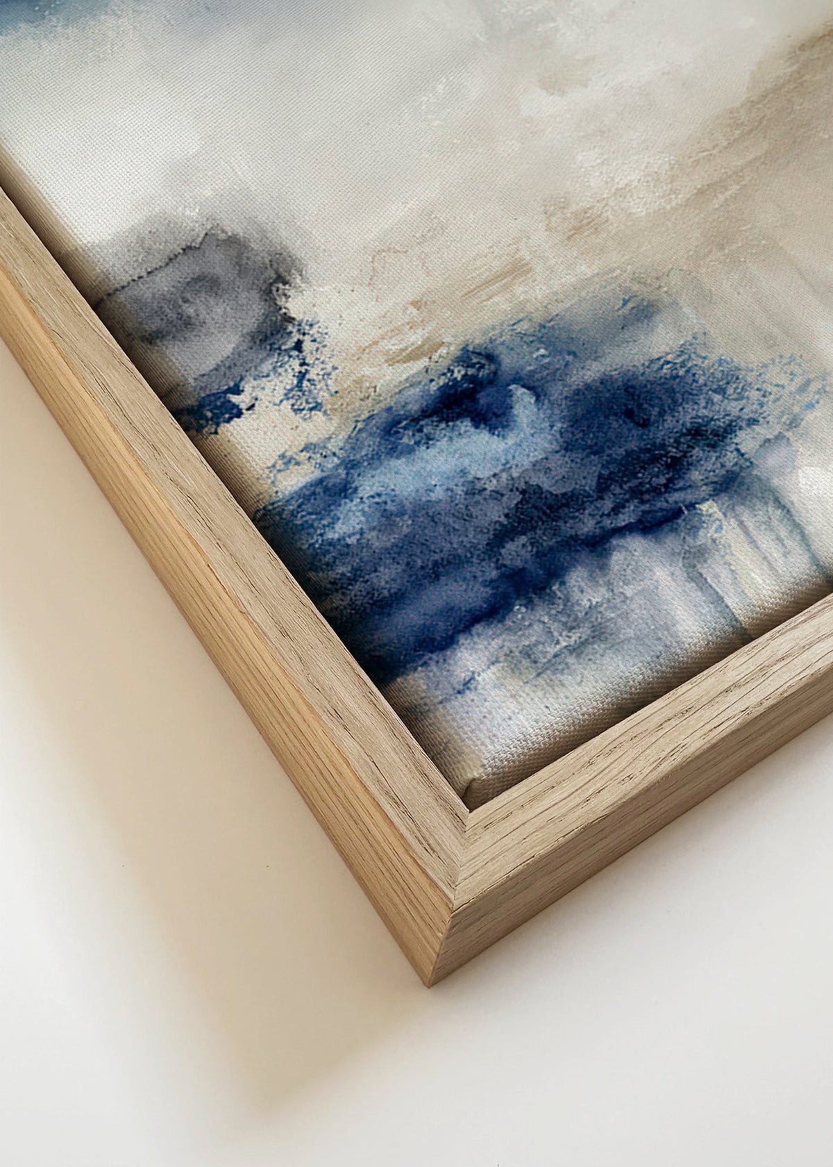 Abstraktes Bild in Blau und Beige