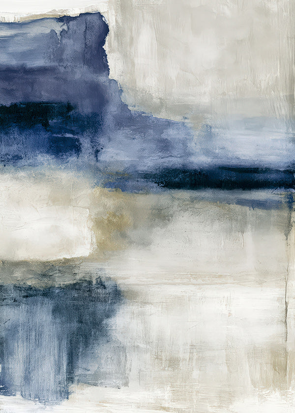 Abstraktes Bild: See in Nebel