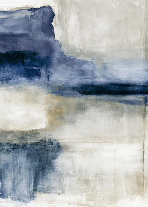 Abstraktes Bild: See in Nebel