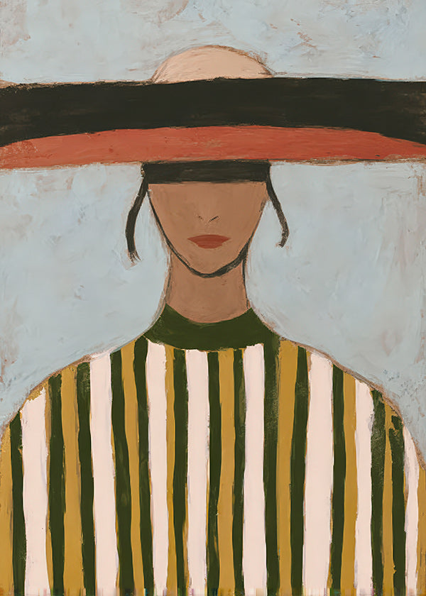 Illustration einer Figur mit breiter Krempe