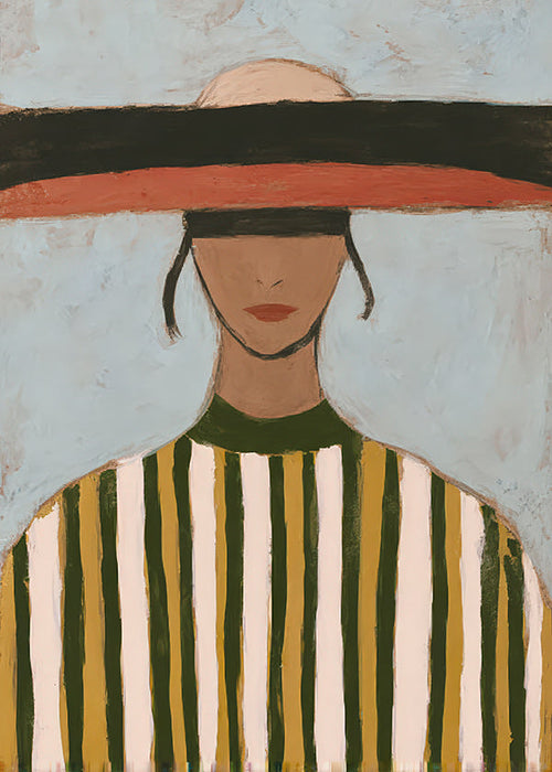 Illustration einer Figur mit breiter Krempe