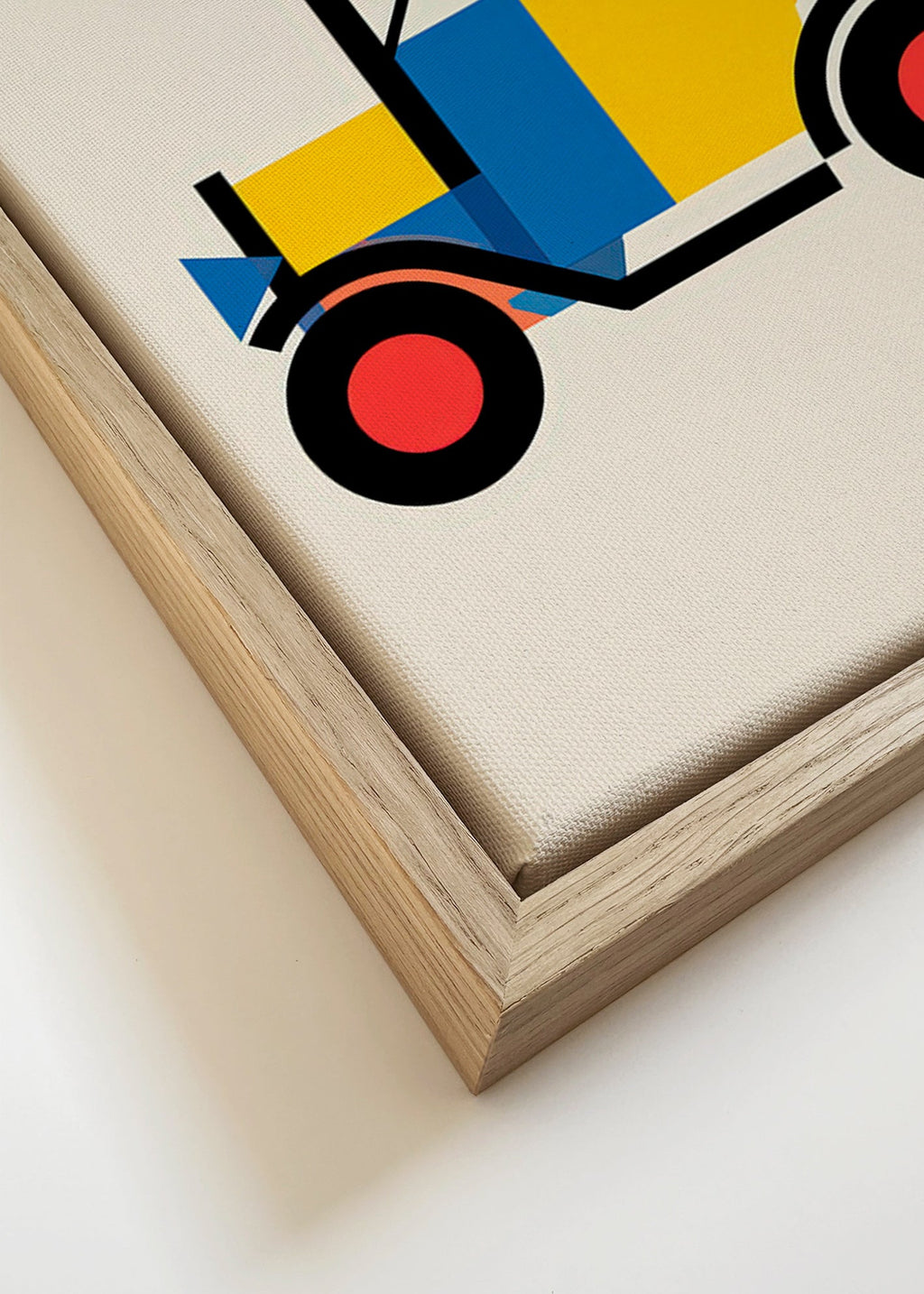 Geometrisches Poster Bauhaus-Fahrzeug