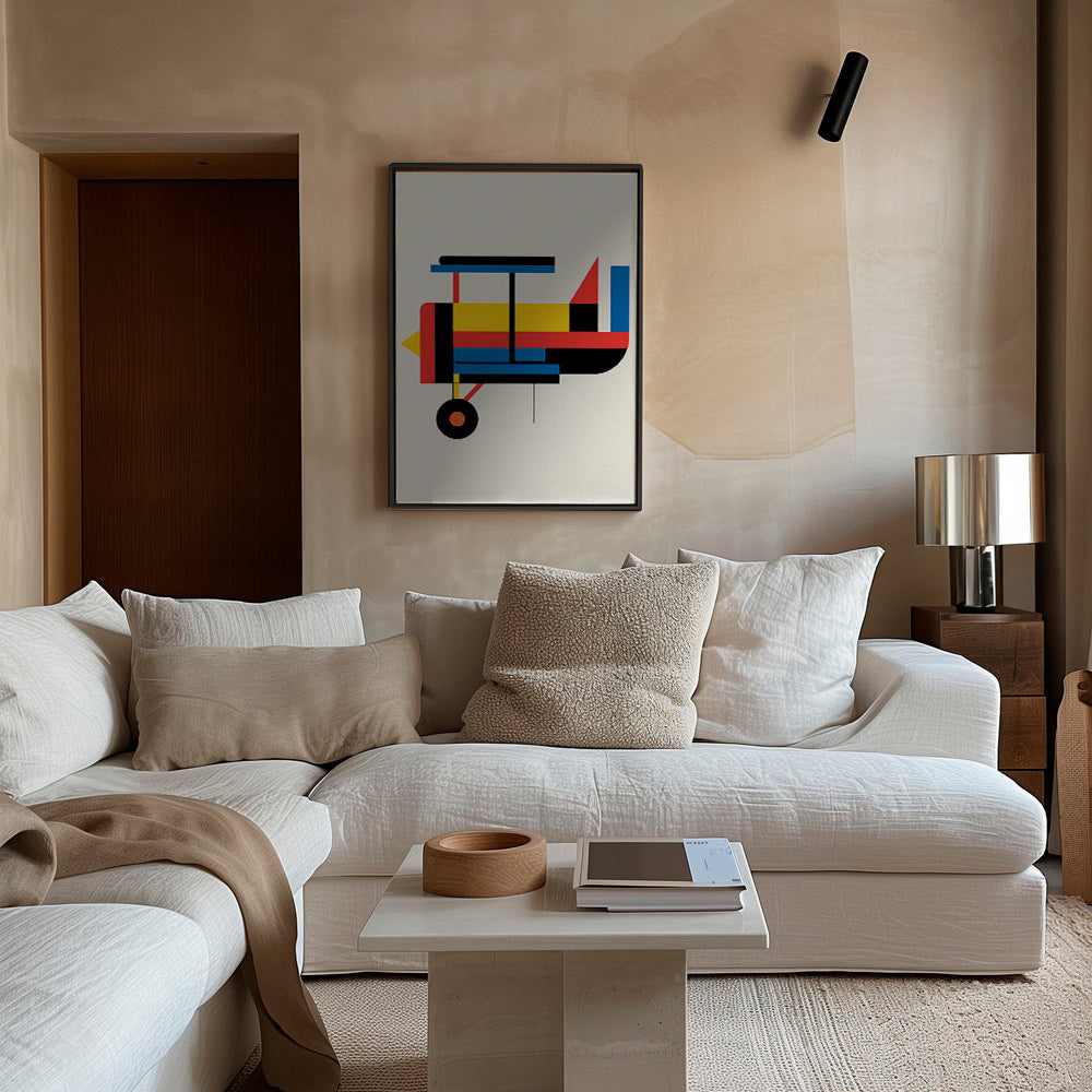Geometrisches Poster Biplan-Stil
