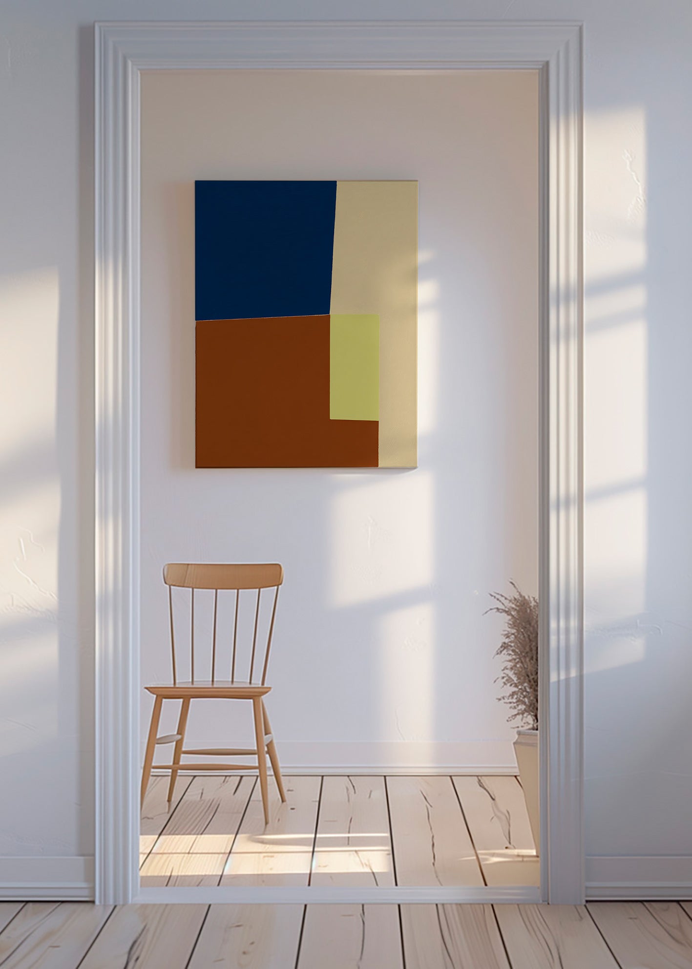 Geometrisches Bild mit Farbblöcken