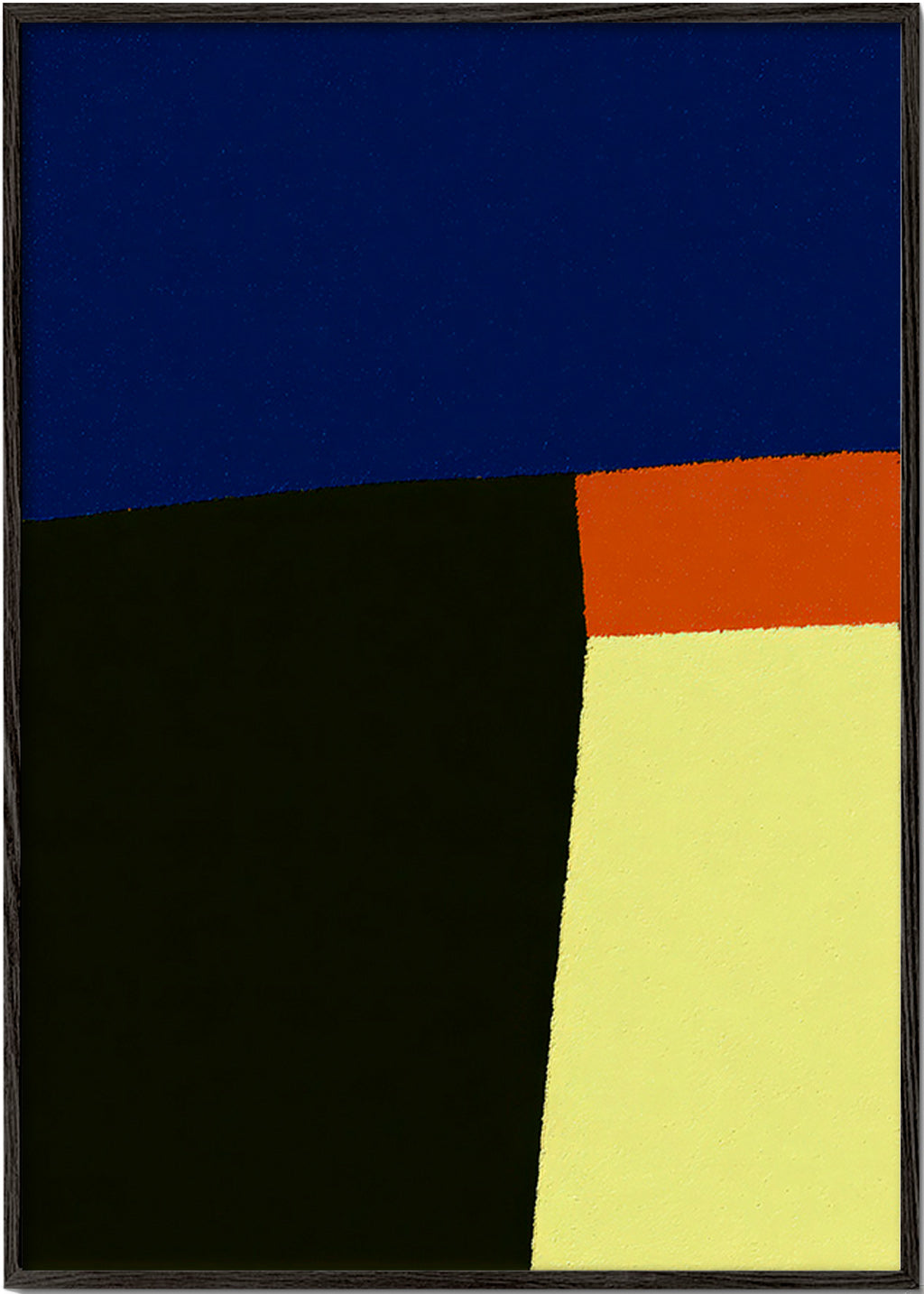 Abstraktes Bild mit kräftigen blauen Flächen