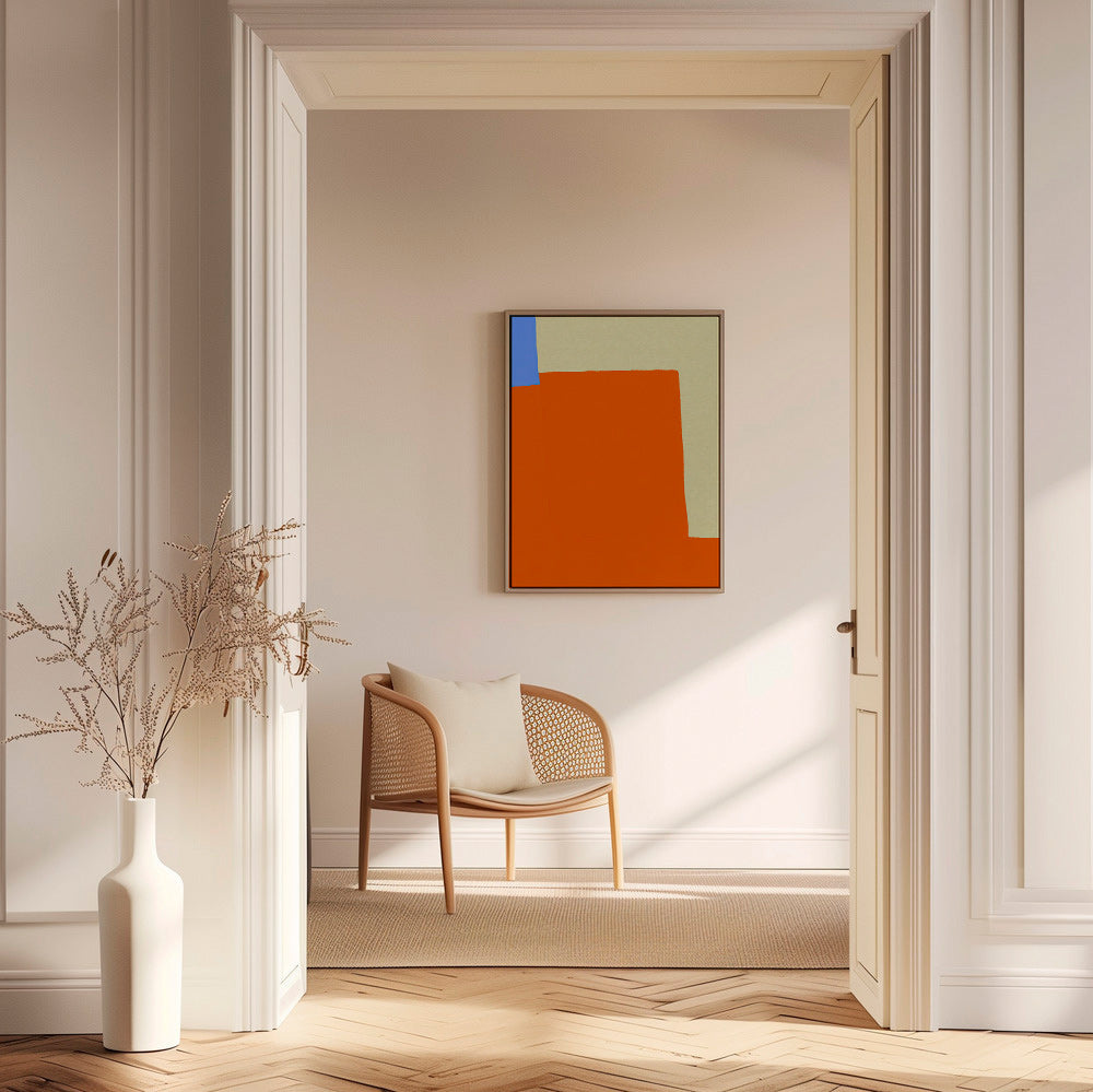 Abstraktes Bild mit orangen Flächen
