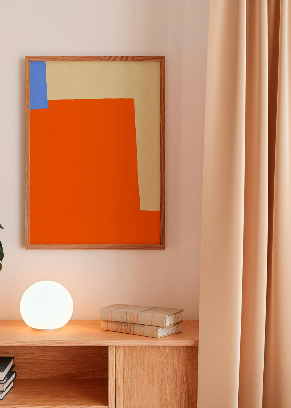 Abstraktes Bild mit orangen Flächen
