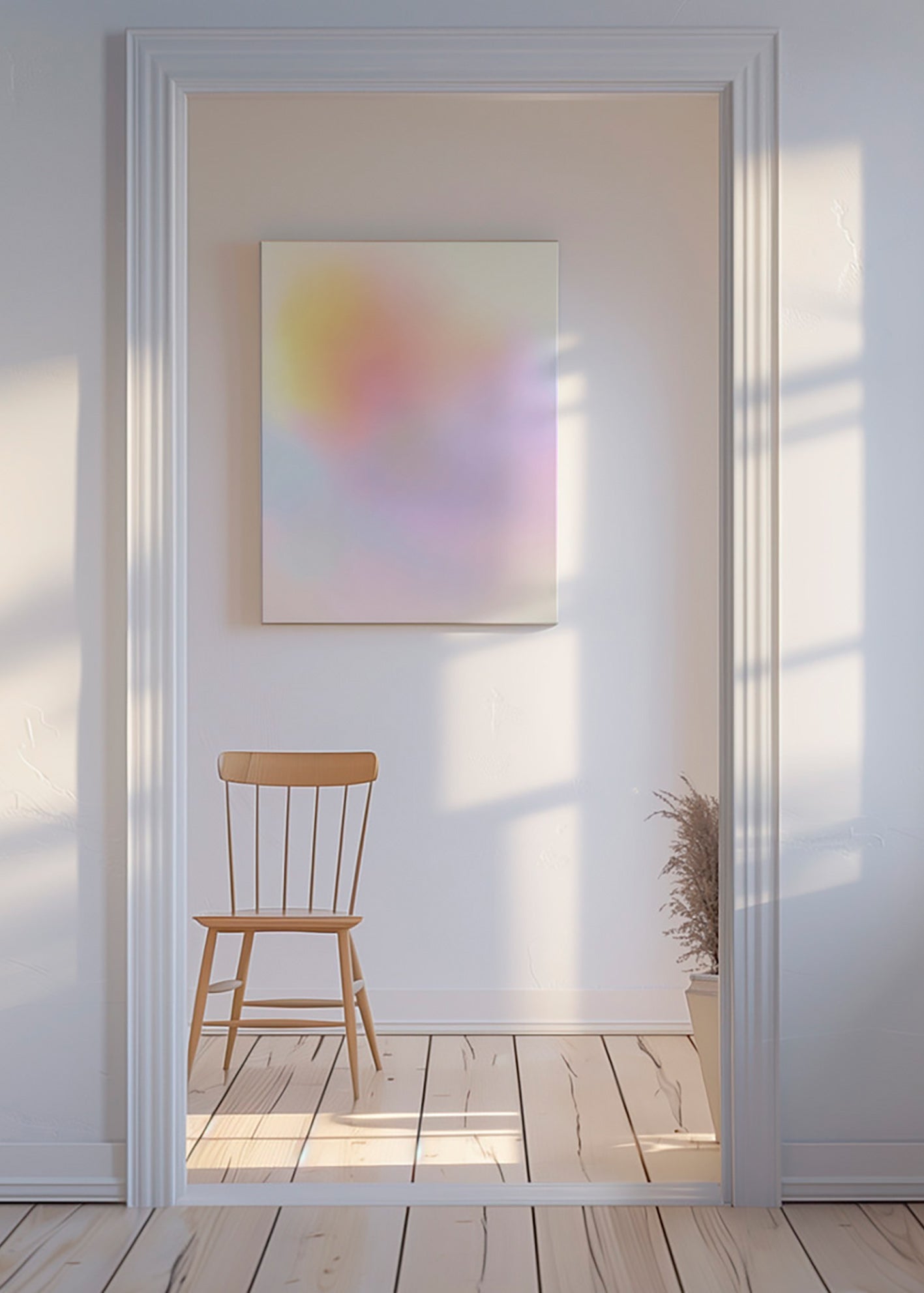 Abstraktes Pastellbild mit sanften Verläufen