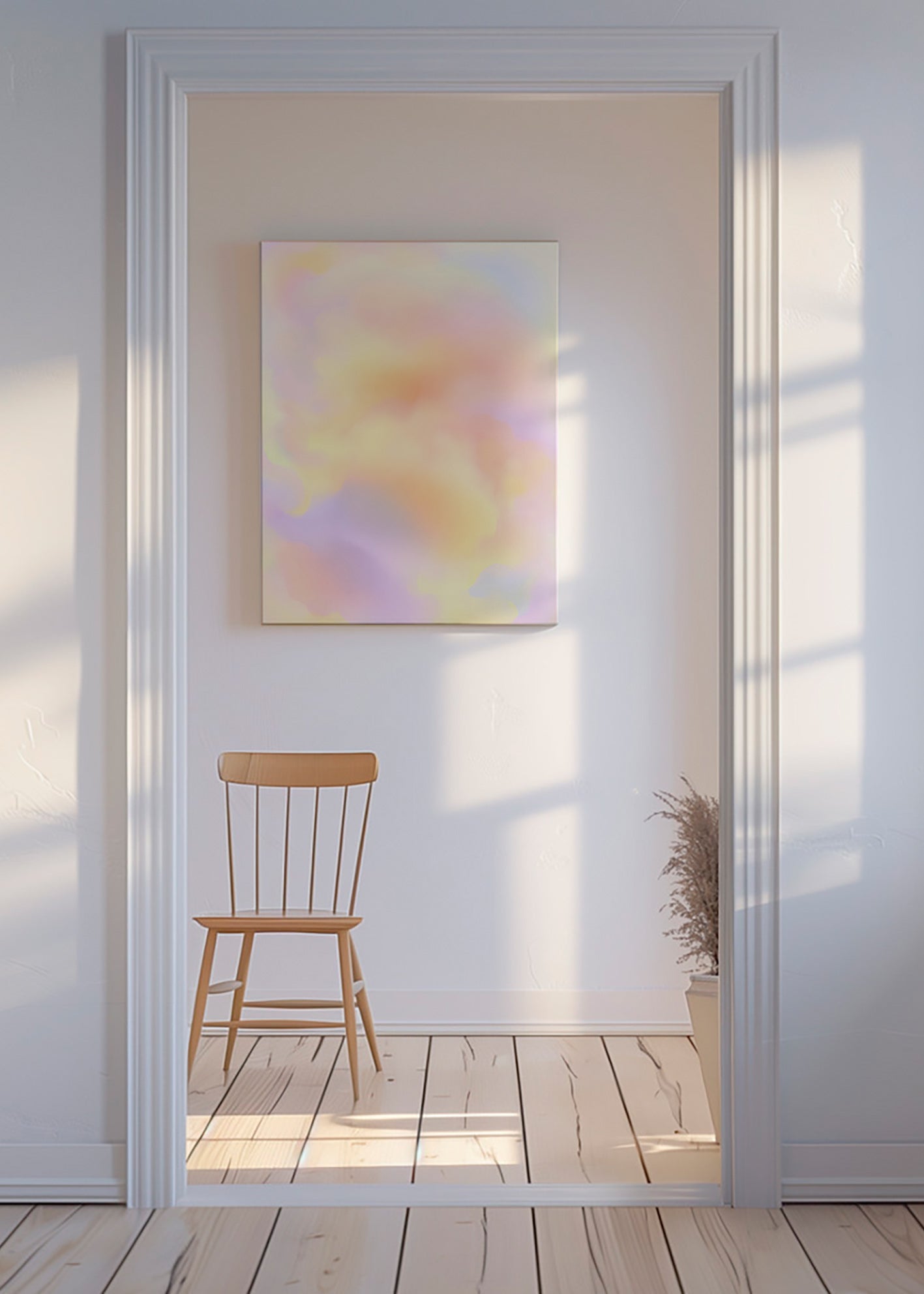 Abstraktes Bild Pastellwolken