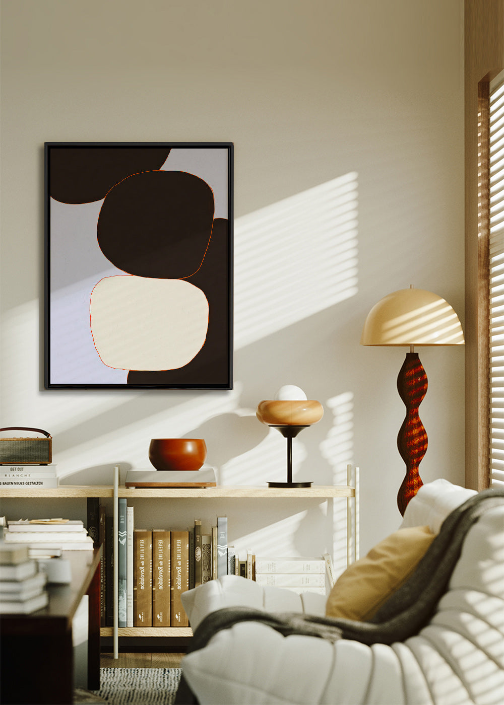 Geometrisches Bild mit abgerundeten Formen