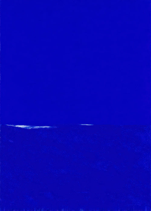 Blaues abstraktes Bild mit feinem Horizont
