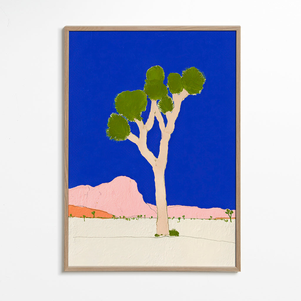 Landschaftskunst: Wüstenbaum vor intensiv blauem Himmel