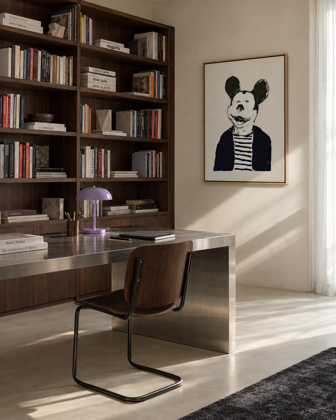 Mouse Gentleman - Framed canvas in an interior