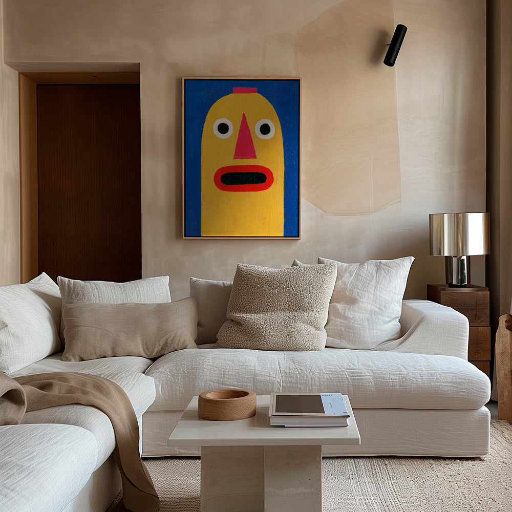 Illustration gelbe Maske