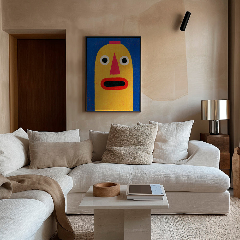 Illustration gelbe Maske