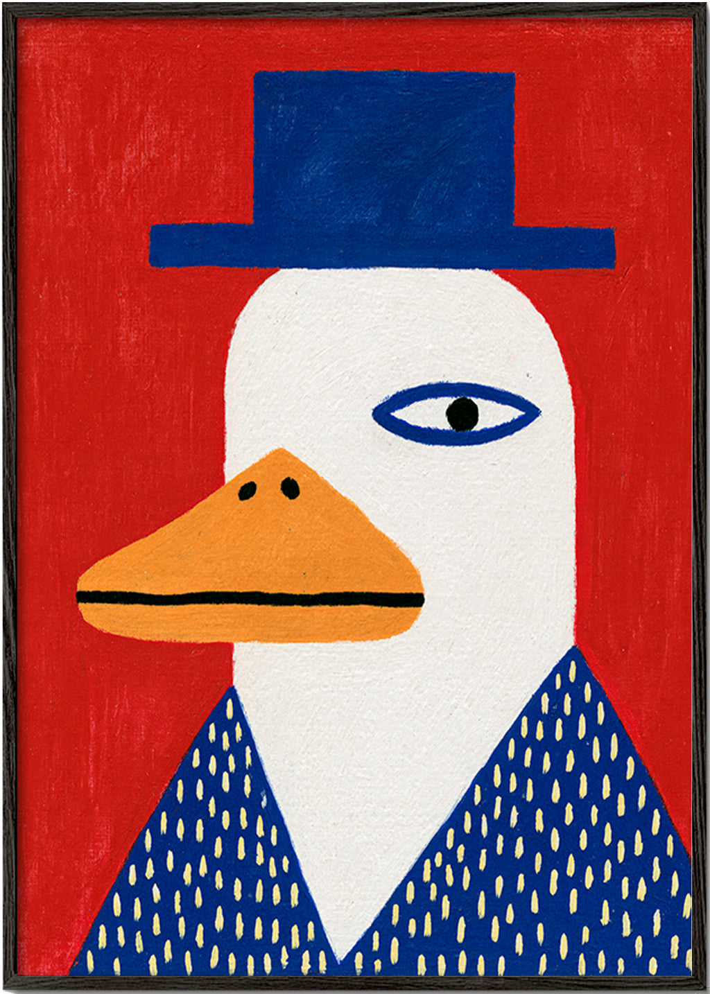 Ente mit blauem Hut