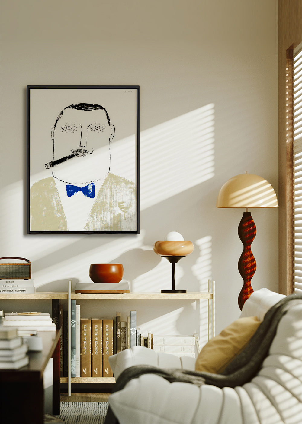 Gentleman-Illustration mit Zigarre