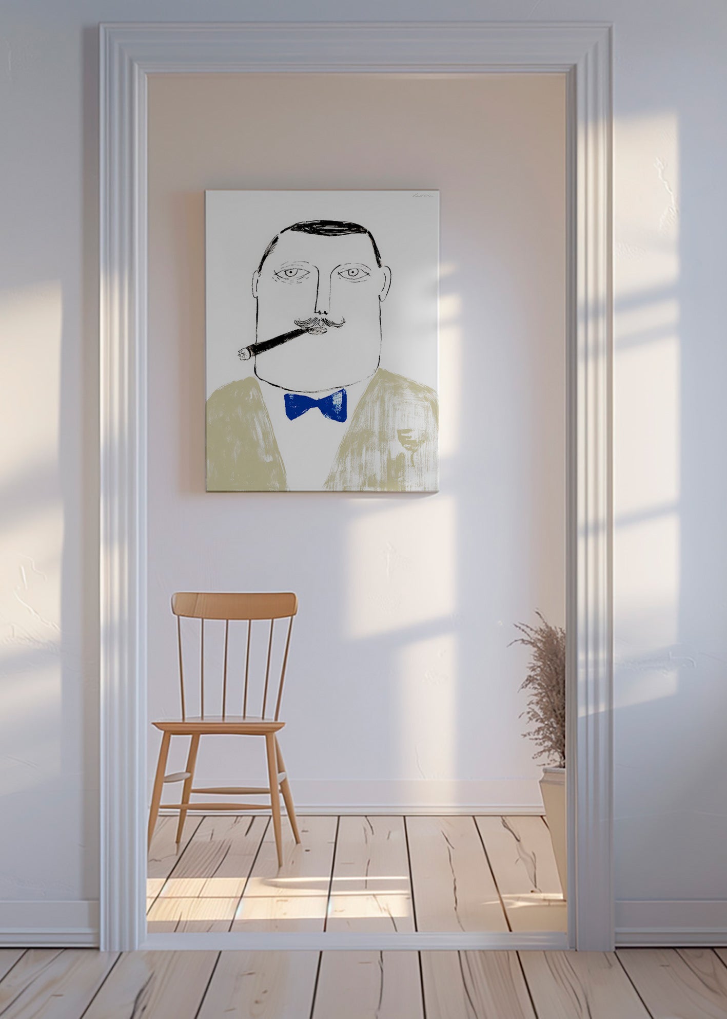 Gentleman-Illustration mit Zigarre