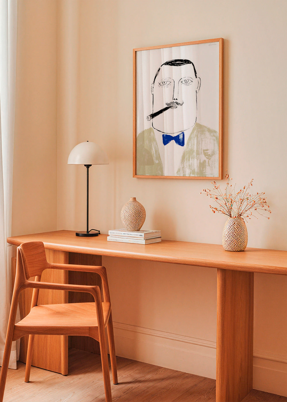 Gentleman-Illustration mit Zigarre