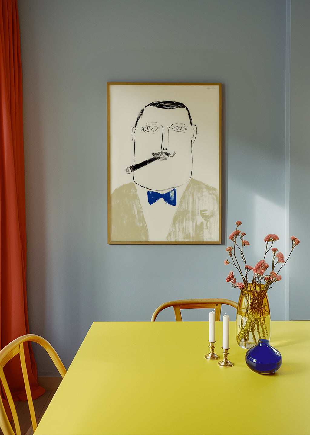 Gentleman-Illustration mit Zigarre