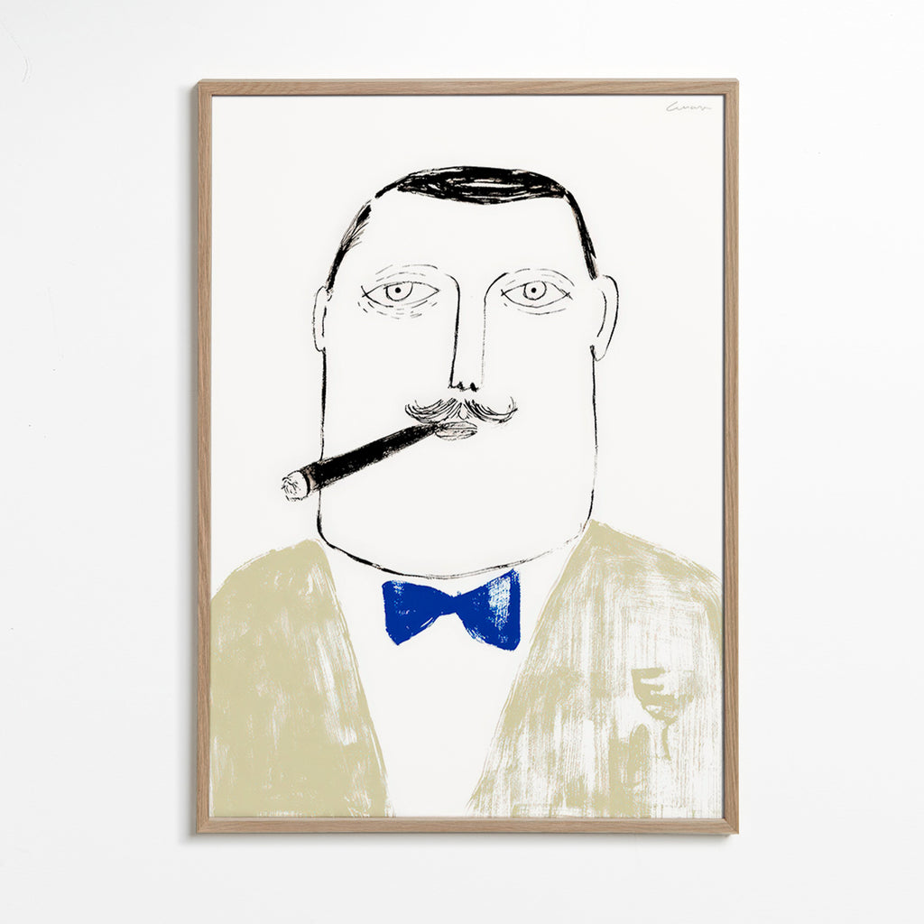 Gentleman-Illustration mit Zigarre