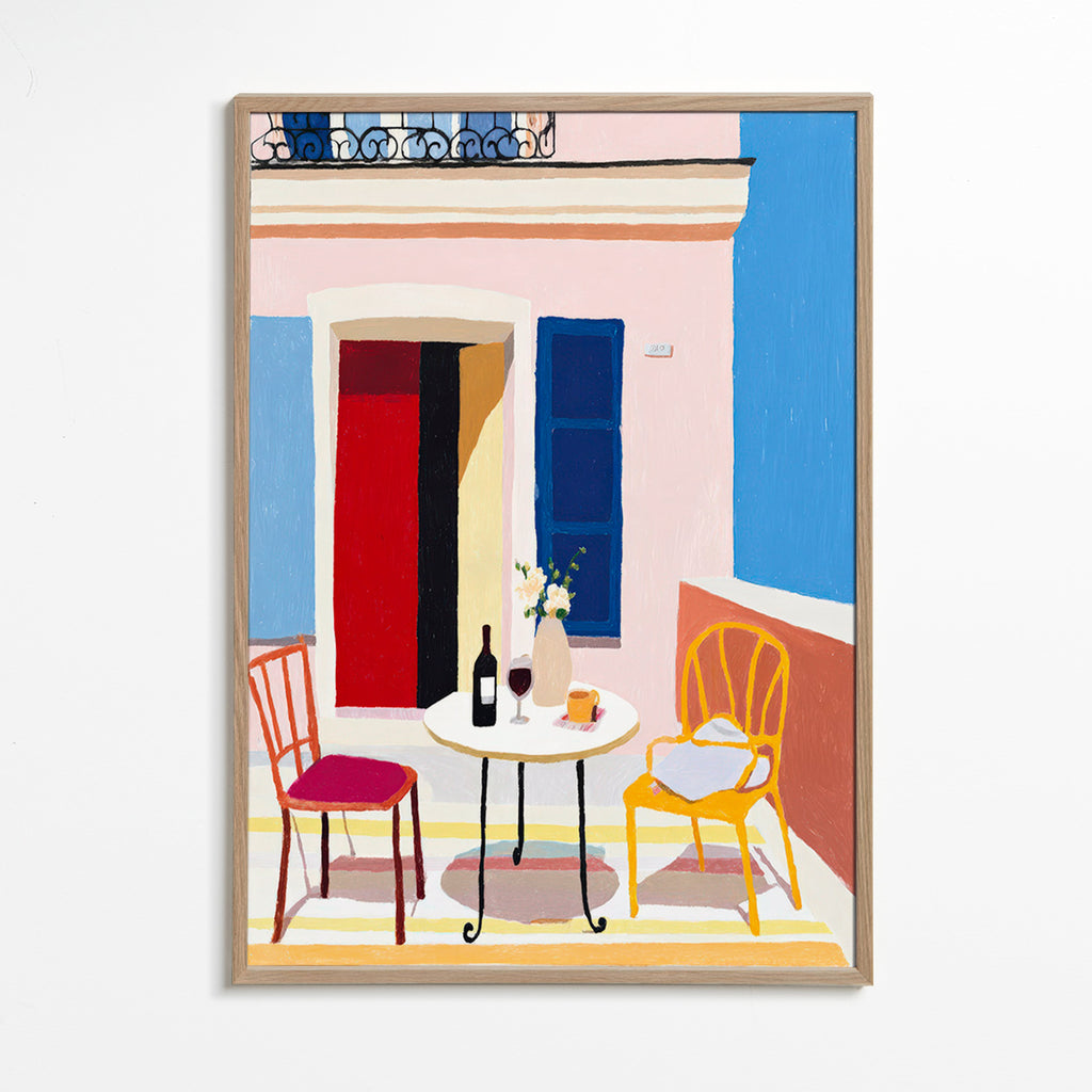 Küchenkunst: Italienischer Balkon mit Wein