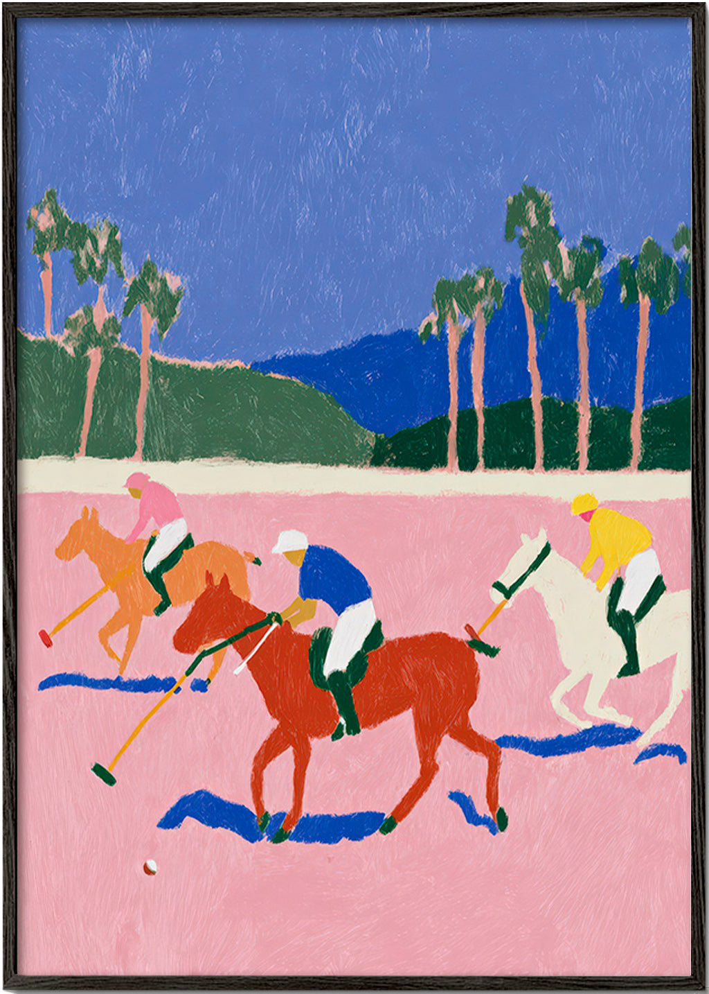 Polo-Sportbild in Rosa