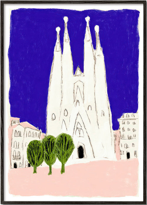 Küchenkunst Sagrada Familia Nacht-Skizze