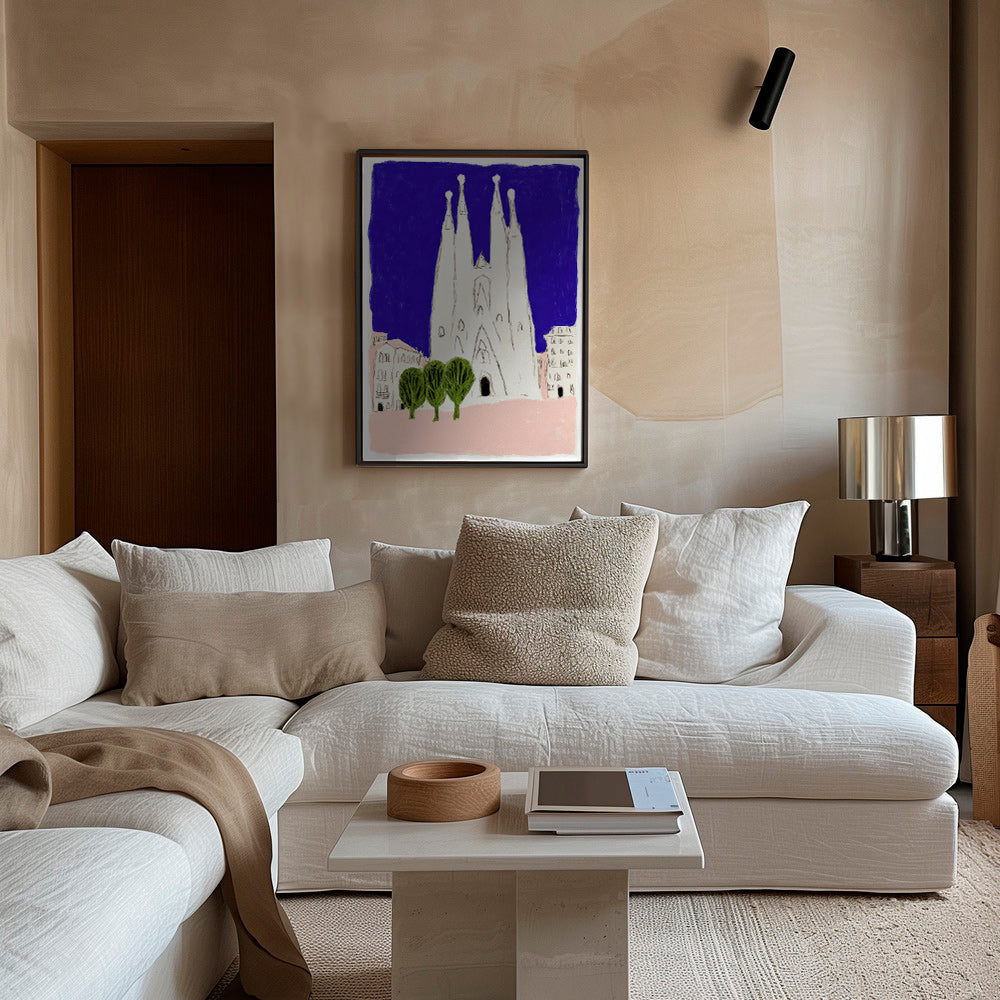 Küchenkunst Sagrada Familia Nacht-Skizze