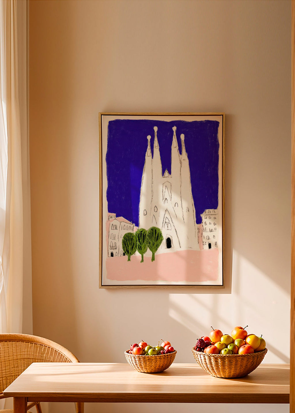 Küchenkunst Sagrada Familia Nacht-Skizze