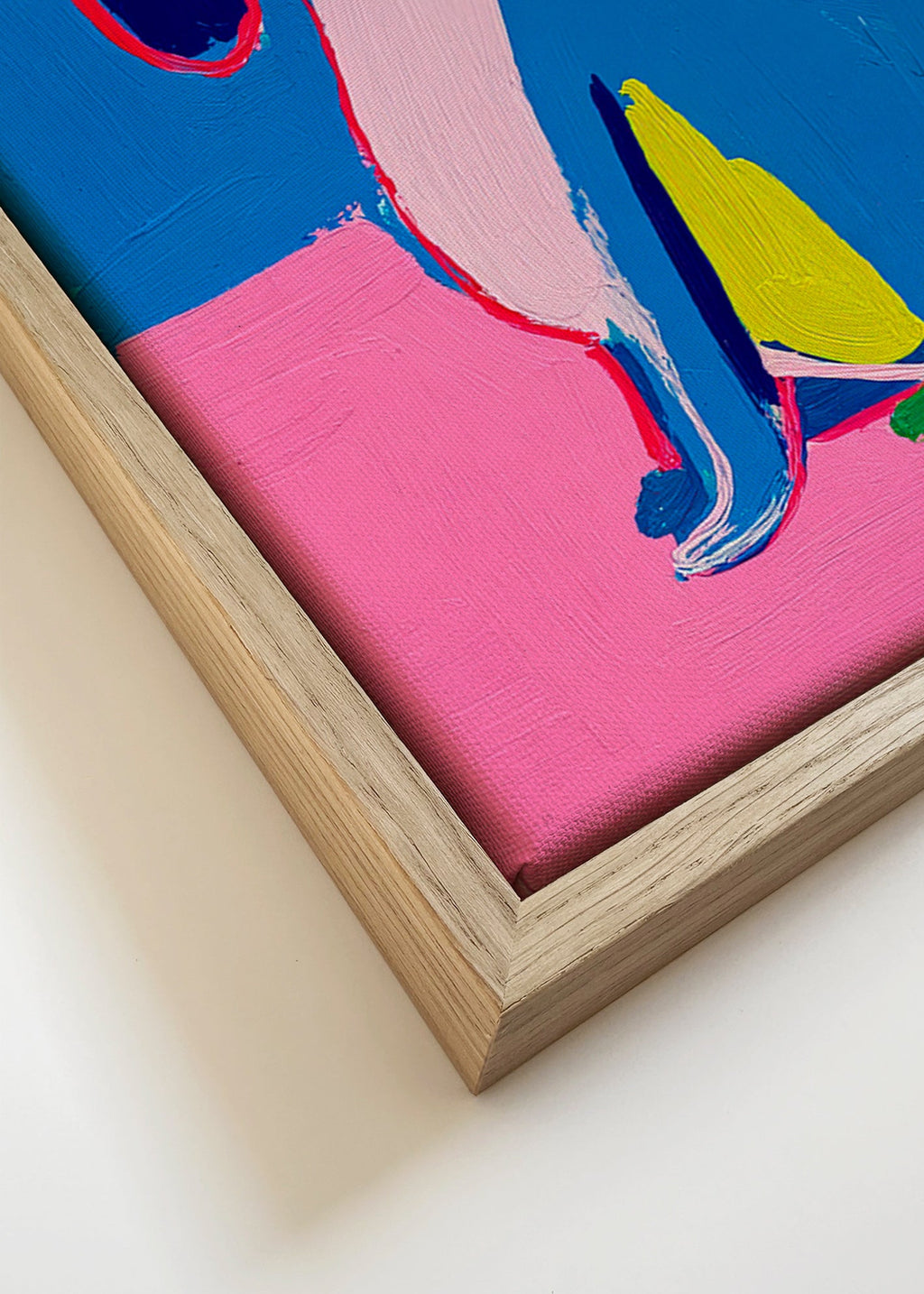 Kunstwerk Neonhund Farbblock