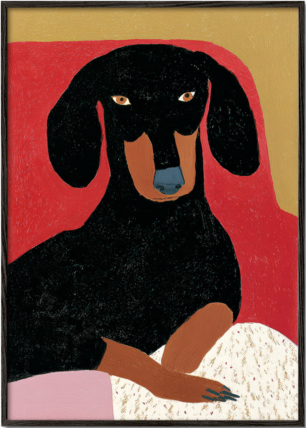 Dackelporträt Illustration