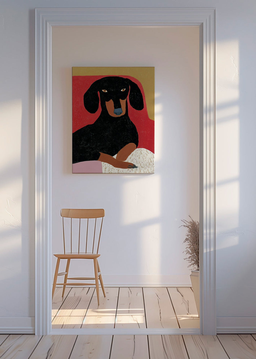 Dackelporträt Illustration