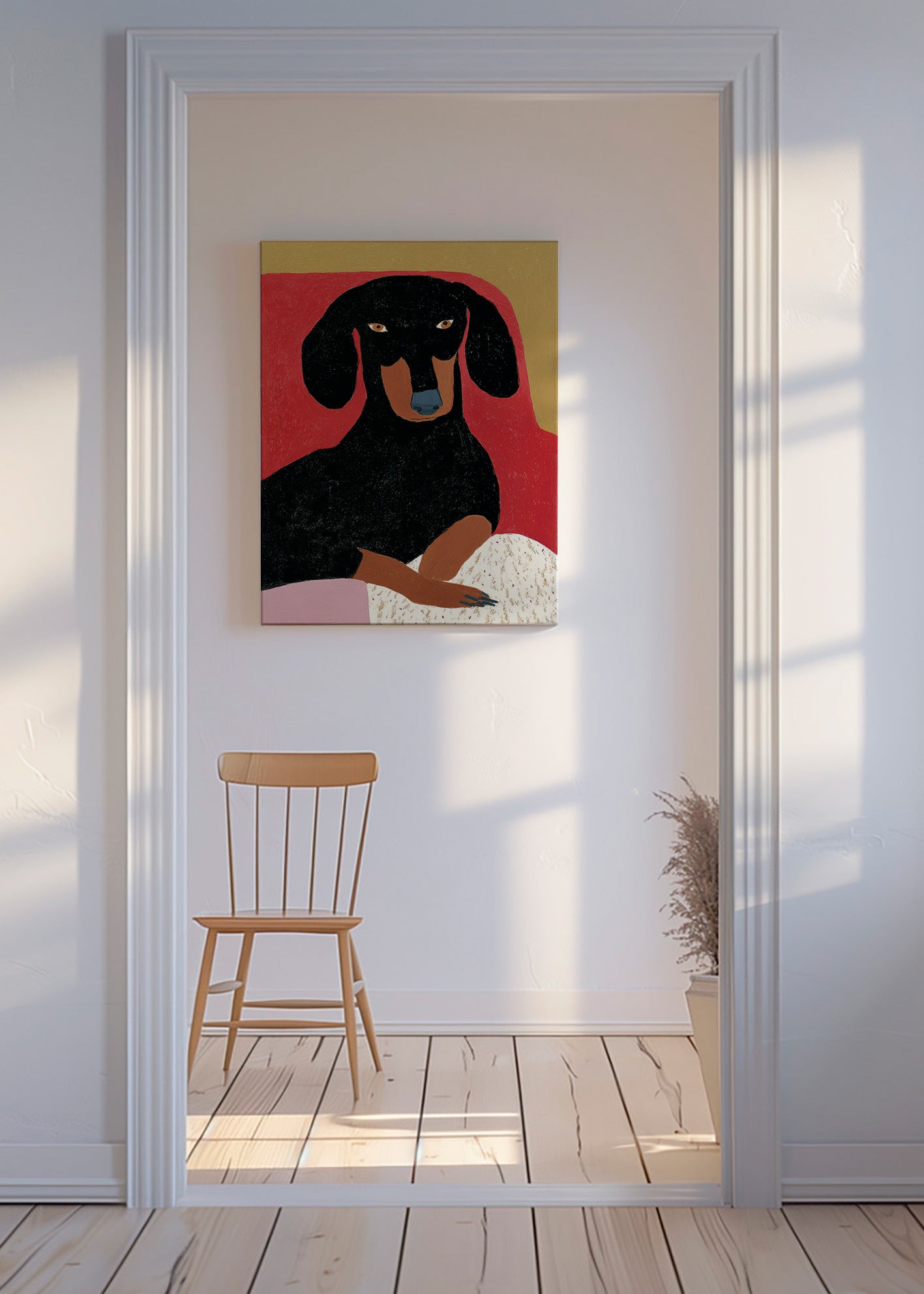 Dackelporträt Illustration