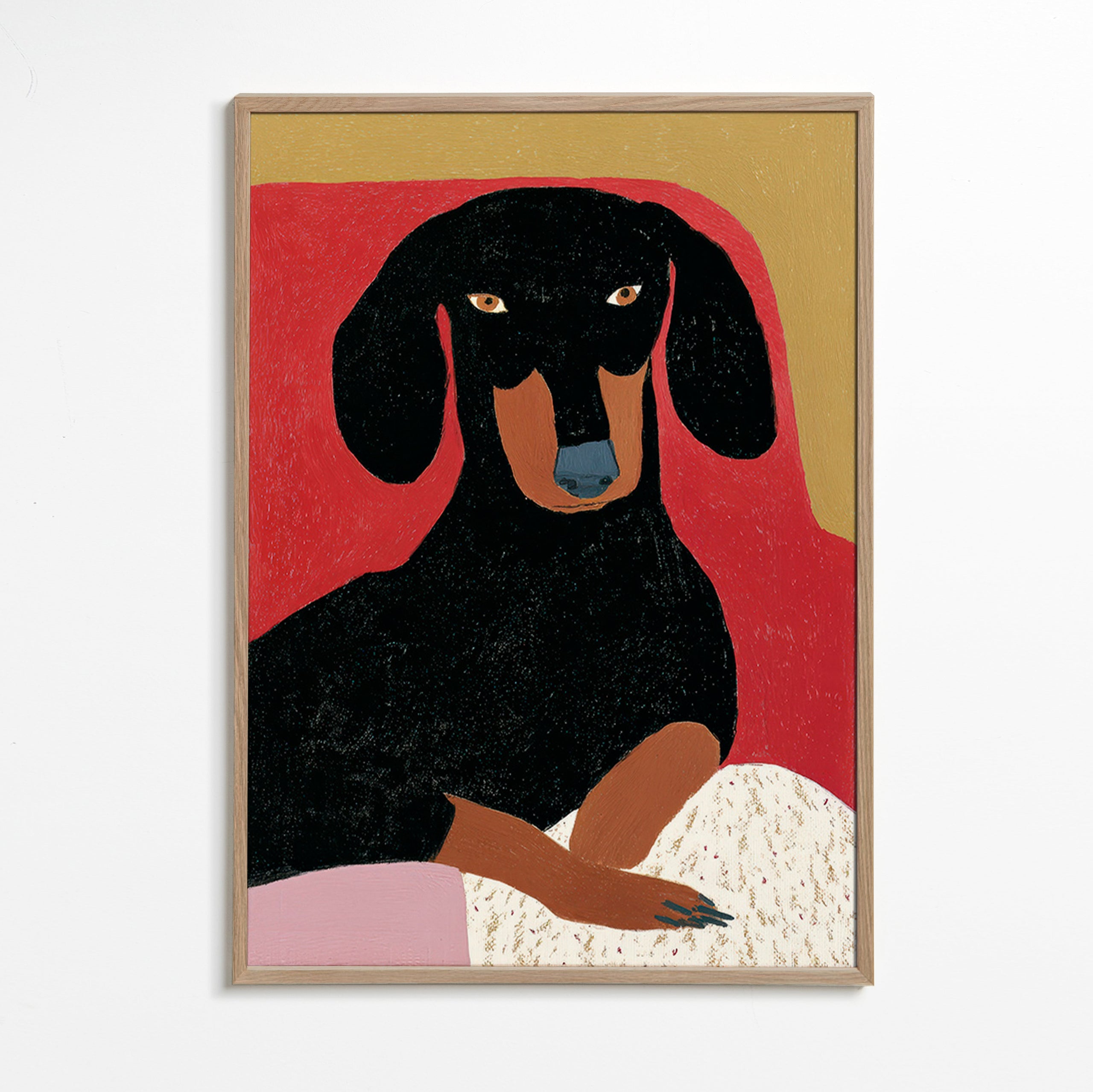 Dackelporträt Illustration